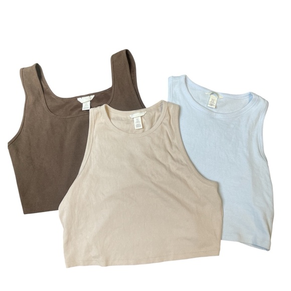 H&M  Ribbed Crop Top Bundle - Picture 3 of 5